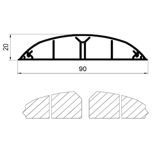KANAL 90 X 20 BELI ZA POD  / 40m